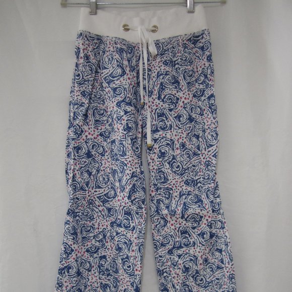 Lilly Pulitzer XS Linen Beach Pants Star Crush - Picture 1 of 8